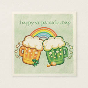 Sint Patrick's Day, Mokken van bier Servetten