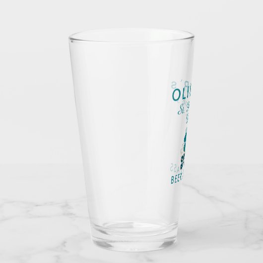 Sint Patrick's day Name Clover Shamrock Beer Glas (Rechts)