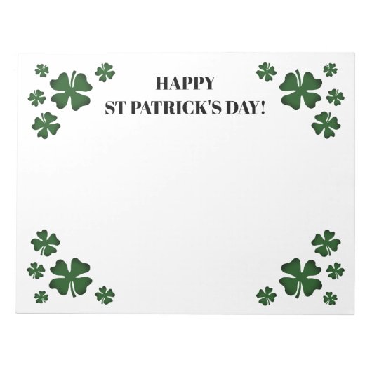 Sint Patrick's Day notitieblok (Voorkant)