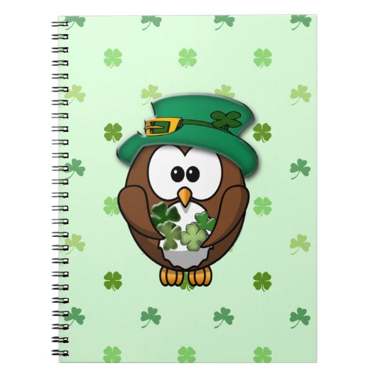 Sint Patrick's Day owl Notitieboek (Voorkant)
