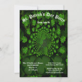 Sint Patrick's Day Party 4 Leaf Clover Kaleidoscop Kaart (Voorkant)