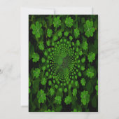 Sint Patrick's Day Party 4 Leaf Clover Kaleidoscop Kaart (Achterkant)