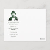 Sint Patricks Day Party  Funny Briefkaart (Achterkant)