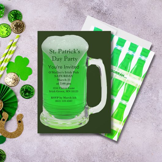 Sint-Patrick's Day Party gevierd met Green Brew Kaart