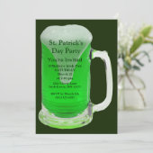 Sint-Patrick's Day Party gevierd met Green Brew Kaart (Staand voorkant)