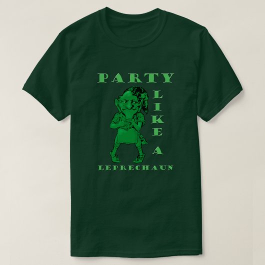 Sint-Patrick's Day Party like a Leprechaun Mannen  T-shirt (Design voorkant)