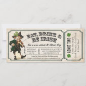 Sint-Patrick's Day Party  Ticket Invitations Kaart (Voorkant)