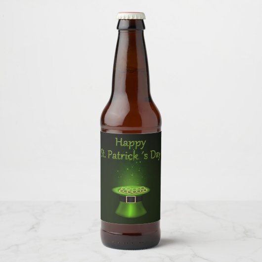 Sint-Patrick's Day Pet Coins - Etiket op bier (Voorkant)