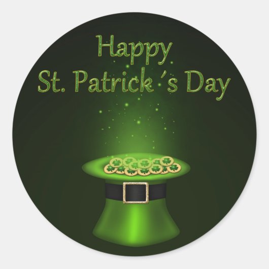 Sint-Patrick's Day Pet Coins - Sticker (Voorkant)