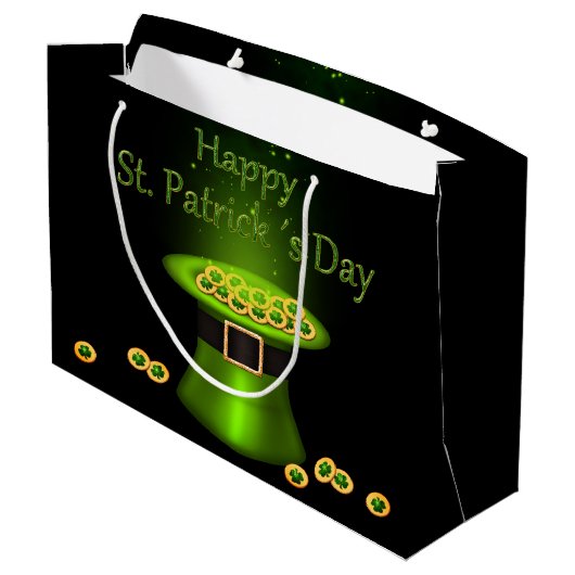 Sint-Patrick's Day Pet Groot Cadeauzakje (Achterkant Gekanteld)