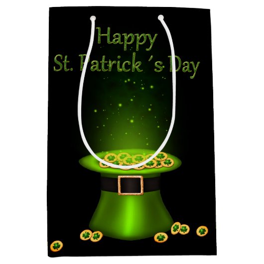 Sint-Patrick's Day Pet Medium Cadeauzakje (Voorkant)