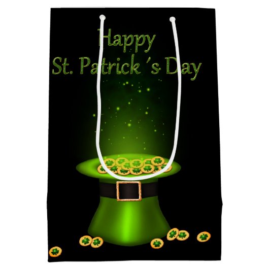 Sint-Patrick's Day Pet Medium Cadeauzakje (Achterkant)