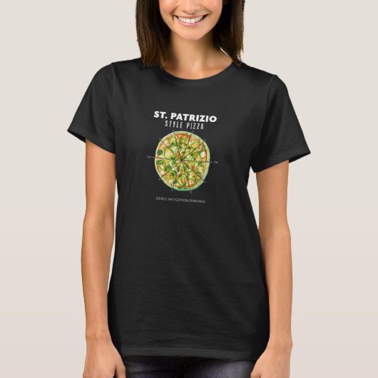 Sint Patrick's Day Pizza Green Peppers Olijven Oni T-shirt (Voorkant)