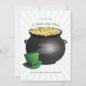 Sint Patrick's Day Potluck St Pattys Day Party Kaart (Voorkant)