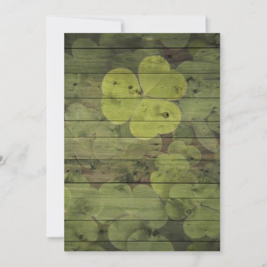 Sint Patrick's Day Potluck St Pattys Day Party Kaart (Achterkant)