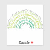 Sint Patrick's Day regenboogtypografie Sticker (Vel)
