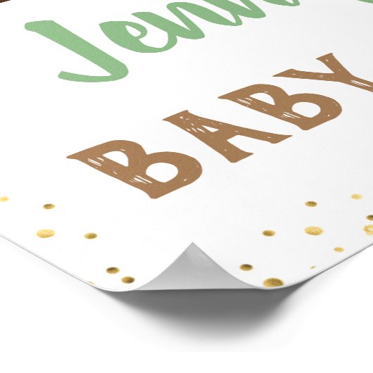 Sint Patrick's Day Shamrock Baby shower Welcome Si Poster (Hoek)