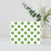 Sint-Patrick's Day Shamrock Background Briefkaart (Staand voorkant)