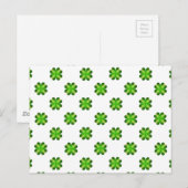 Sint-Patrick's Day Shamrock Background Briefkaart (Voorkant / Achterkant)