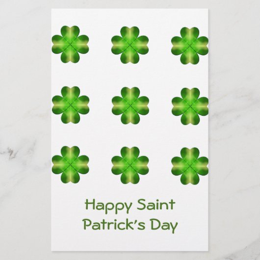 Sint-Patrick's Day Shamrock Background Briefpapier (Voorkant)