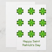 Sint-Patrick's Day Shamrock Background Briefpapier (Voorkant / Achterkant)