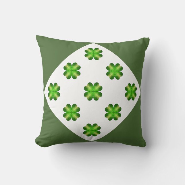 Sint-Patrick's Day Shamrock Background Kussen (Voorkant)