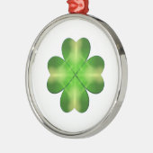 Sint-Patrick's Day Shamrock Background Metalen Ornament (Links)