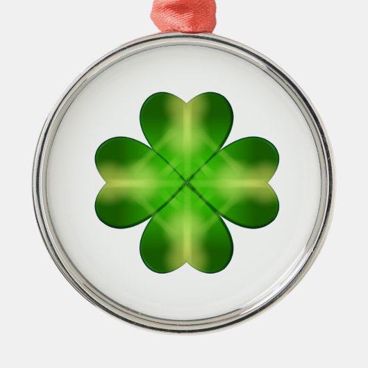 Sint-Patrick's Day Shamrock Background Metalen Ornament (Voorkant)