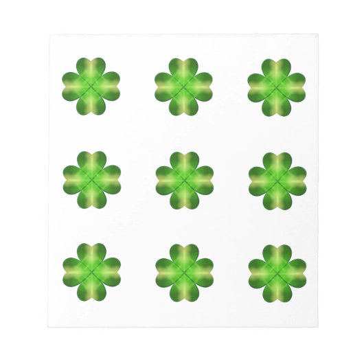 Sint-Patrick's Day Shamrock Background Notitieblok (Voorkant)
