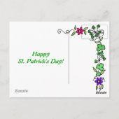 Sint-Patrick's Day Shamrock Clover-Briefkaart Briefkaart (Achterkant)