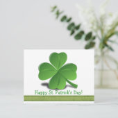 Sint-Patrick's Day Shamrock Clover-Briefkaart Briefkaart (Staand voorkant)