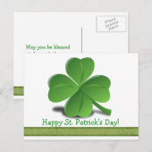 Sint-Patrick's Day Shamrock Clover-Briefkaart Briefkaart (Voorkant / Achterkant)