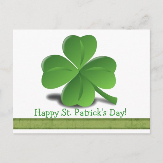 Sint-Patrick's Day Shamrock Clover-Briefkaart Briefkaart (Voorkant)