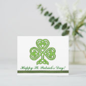 Sint-Patrick's Day Shamrock Clover-Briefkaart Briefkaart (Staand voorkant)