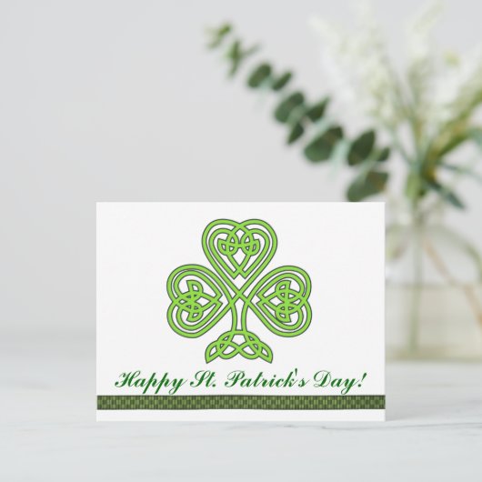 Sint-Patrick's Day Shamrock Clover-Briefkaart Briefkaart (Staand voorkant)