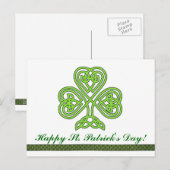 Sint-Patrick's Day Shamrock Clover-Briefkaart Briefkaart (Voorkant / Achterkant)