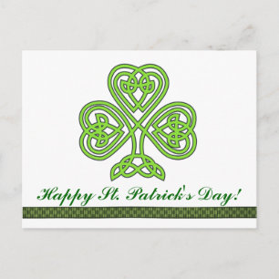 Sint-Patrick's Day Shamrock Clover-Briefkaart Briefkaart