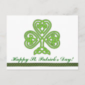 Sint-Patrick's Day Shamrock Clover-Briefkaart Briefkaart (Voorkant)