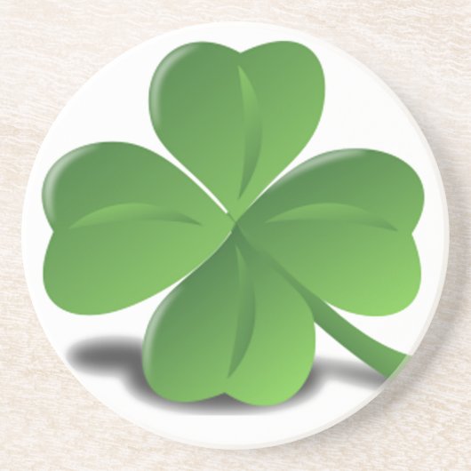 Sint-Patrick's Day Shamrock Clover-Onderzetter Zandsteen Onderzetter (Voorkant)