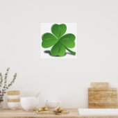 Sint-Patrick's Day Shamrock Clover-Poster Poster (Keuken)