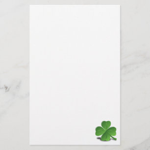 Sint-Patrick's Day Shamrock Clover Stationery Briefpapier