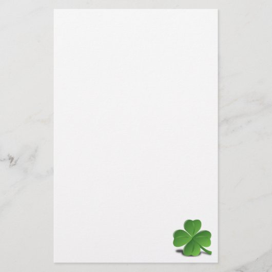 Sint-Patrick's Day Shamrock Clover Stationery Briefpapier (Voorkant)