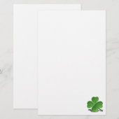 Sint-Patrick's Day Shamrock Clover Stationery Briefpapier (Voorkant / Achterkant)