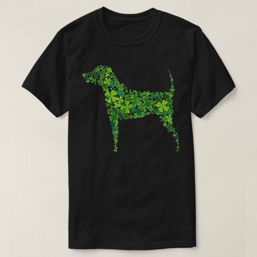 Sint Patrick's Day shamrock dog design T-shirt (Design voorkant)