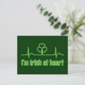 Sint Patrick's Day Shamrock EKG - Ik ben Iers op h Briefkaart (Staand voorkant)