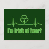 Sint Patrick's Day Shamrock EKG - Ik ben Iers op h Briefkaart (Voorkant)