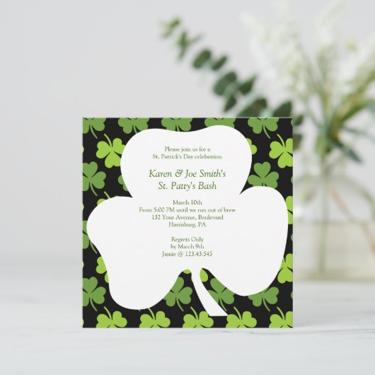 Sint Patrick's Day Shamrock Festive Irish Cheers Kaart (Staand voorkant)