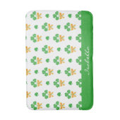 Sint-Patrick's Day Shamrock Golden Bow Green Clove Badmat (Voorkant Verticaal)