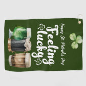 Sint-Patrick's Day Shamrock Golf Towel Golfhanddoek (Horizontaal)