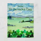 Sint Patrick's Day Shamrock Green Landscape Briefkaart (Voorkant)